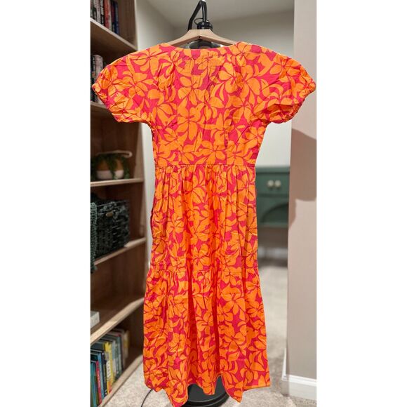 J. Crew Tiered Midi Puff Sleeve Dress - Picture 6 of 11